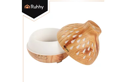 Aroma difuzér Puri – zvlhčovač vzduchu 400 ml s LED podsvietením