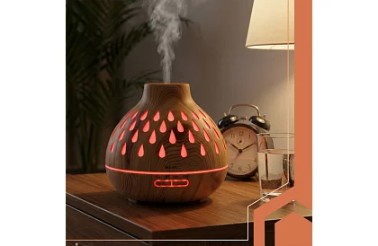 Aroma difuzér Puri – zvlhčovač vzduchu 400 ml s LED podsvietením