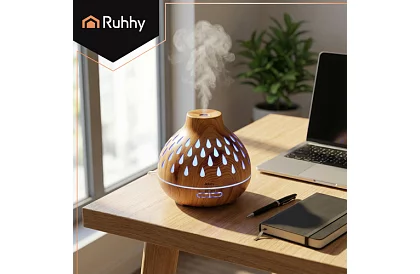 Aroma difuzér Puri – zvlhčovač vzduchu 400 ml s LED podsvietením