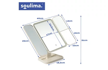 Zväčšovacie kozmetické zrkadlo s LED osvetlením