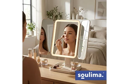 Zväčšovacie kozmetické zrkadlo s LED osvetlením