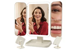 Zväčšovacie kozmetické zrkadlo s LED osvetlením