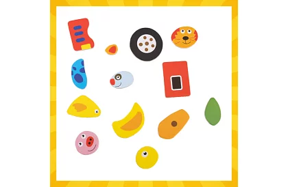 Magnetická obojstranná tabuľa - 108 kusov príslušenstva