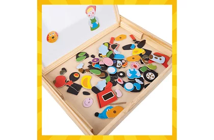 Magnetická obojstranná tabuľa - 108 kusov príslušenstva