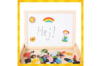 Magnetická obojstranná tabuľa - 108 kusov príslušenstva