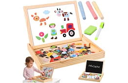 Magnetická obojstranná tabuľa - 108 kusov príslušenstva