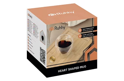 Hrníček srdce 240 ml - termálne sklo