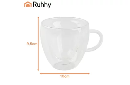 Hrníček srdce 240 ml - termálne sklo