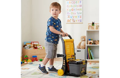 Detská dielňa 3v1, vozík s náradím - 59 dielov