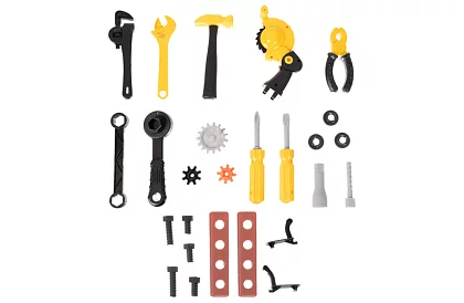 Detská dielňa 3v1, vozík s náradím - 59 dielov