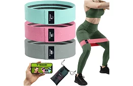 Sada odporových gúm - 3 úrovne odporu s tréningovým plánom