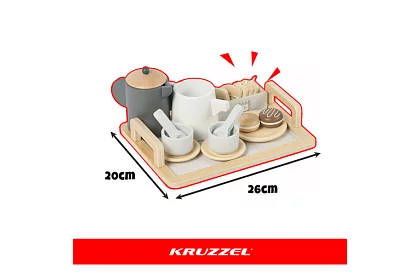 Drevená čajová súprava - veľký čajový servis