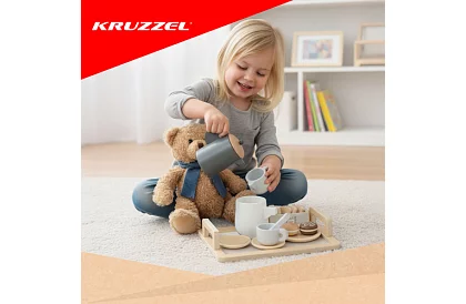 Drevená čajová súprava - veľký čajový servis