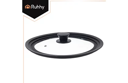 Univerzálny silikónovo-sklenený poklop 3 v 1 - priemer 24/26/28 cm