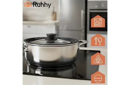 Univerzálny silikónovo-sklenený poklop 3 v 1 - priemer 28/30/32 cm