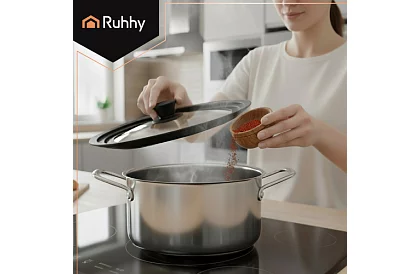 Univerzálny silikónovo-sklenený poklop 3 v 1 - priemer 28/30/32 cm