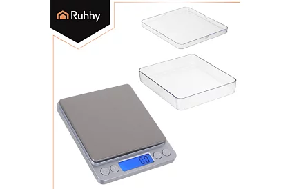 Presná LCD váha 0,1g - 2000g + 2 miskami