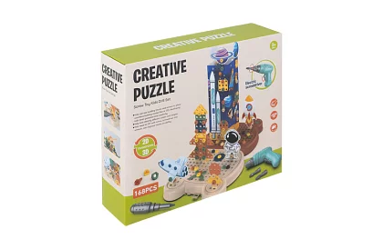 Šróbovacia 3D stavebnica vesmír - 161 dielov v sade