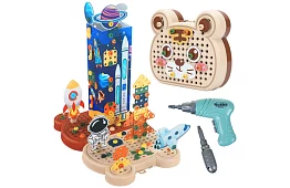 Šróbovacia 3D stavebnica vesmír - 161 dielov v sade