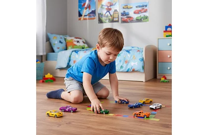 Sada kovových autíčok  1:64 – 16 kusov