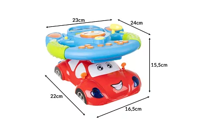 Interaktívny hudobný volant s LED efektmi – pre deti 3+