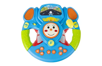 Interaktívny hudobný volant s LED efektmi – pre deti 3+