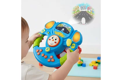 Interaktívny hudobný volant s LED efektmi – pre deti 3+