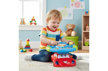 Interaktívny hudobný volant s LED efektmi – pre deti 3+