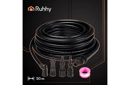 Vysokotlaková hadica na čistenie potrubí a povrchov – 20 metrov