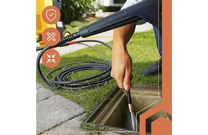 Vysokotlaková hadica na čistenie potrubí a povrchov – 20 metrov