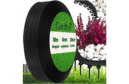 Neviditeľný obrubník 6 cm x 10 m - Záhradný okraj čierny + 20 kolíkov