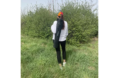 Kempingová sada, čierna - rybársky stôl + dve stoličky