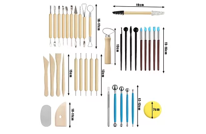 Sada nástrojov pre sochárstvo a modelovanie – 40 kusov v puzdre