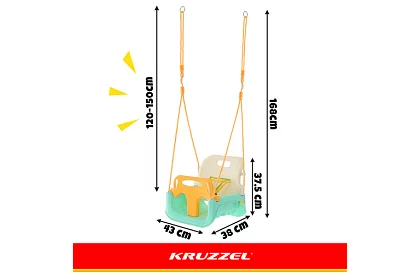 Detská farebná hojdačka 3 v 1 - do 30 kg