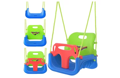 Detská farebná hojdačka 3 v 1 - do 30 kg - zelenomodrá