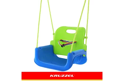 Detská farebná hojdačka 3 v 1 - do 30 kg - zelenomodrá