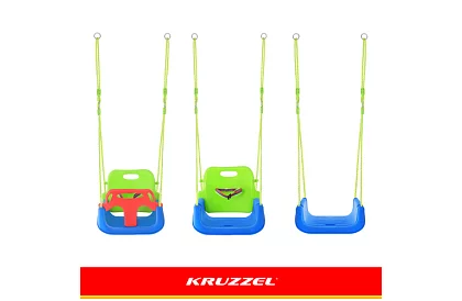 Detská farebná hojdačka 3 v 1 - do 30 kg - zelenomodrá