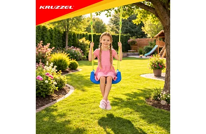 Detská farebná hojdačka 3 v 1 - do 30 kg - zelenomodrá