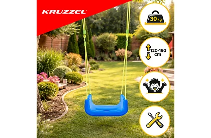 Detská farebná hojdačka 3 v 1 - do 30 kg - zelenomodrá