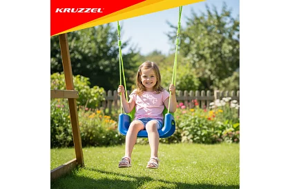 Detská farebná hojdačka 3 v 1 - do 30 kg - zelenomodrá