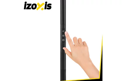 LED stojaca stmievačka lampa 180 cm – čierna s diaľkovým ovládaním