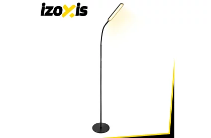 LED stojaca stmievačka lampa 180 cm – čierna s diaľkovým ovládaním
