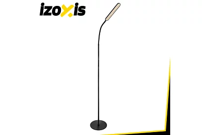 LED stojaca stmievačka lampa 180 cm – čierna s diaľkovým ovládaním