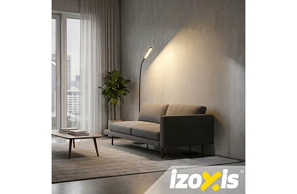 LED stojaca stmievačka lampa 180 cm – čierna s diaľkovým ovládaním