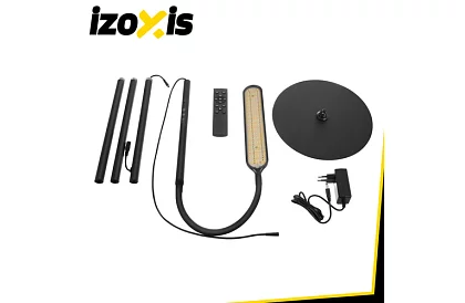 LED stojaca stmievačka lampa 180 cm – čierna s diaľkovým ovládaním