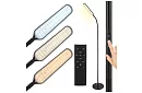 LED stojaca stmievačka lampa 180 cm – čierna s diaľkovým ovládaním