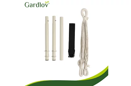 Záhradné závesné kreslo BOHO 2 v 1 – béžové