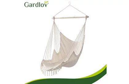 Záhradné závesné kreslo BOHO 2 v 1 – béžové