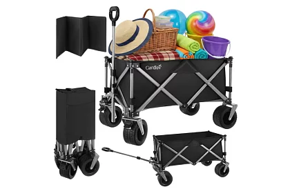 Skladací plážový prepravný vozík  87 × 46 × 70 cm – do 200 kg