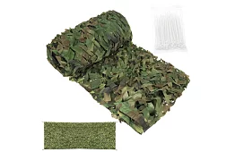 Vojenská maskovacia sieť 3x6 metrov + 100 sťahovacích pásikov